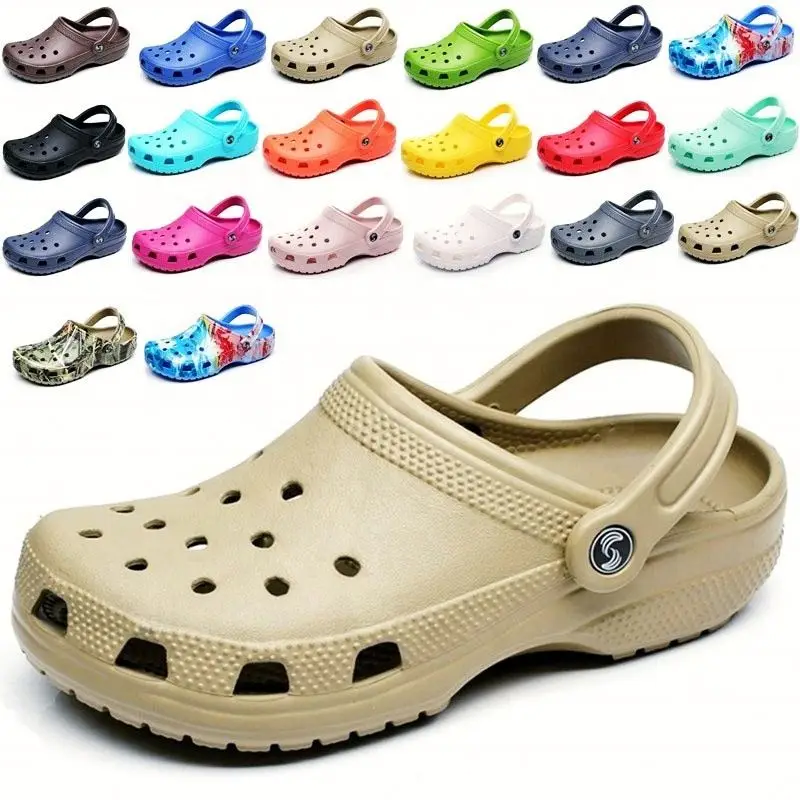 Сандалии с перфорацией для мужчин и женщин, Нескользящие босоножки для пляжа, домашние тапочки из хлопка, большие размеры, лето