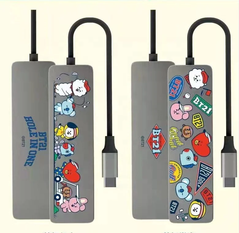 BT21 docking station TYPE-C extender BT21 case notebook universal six-in-one split line card reader converter