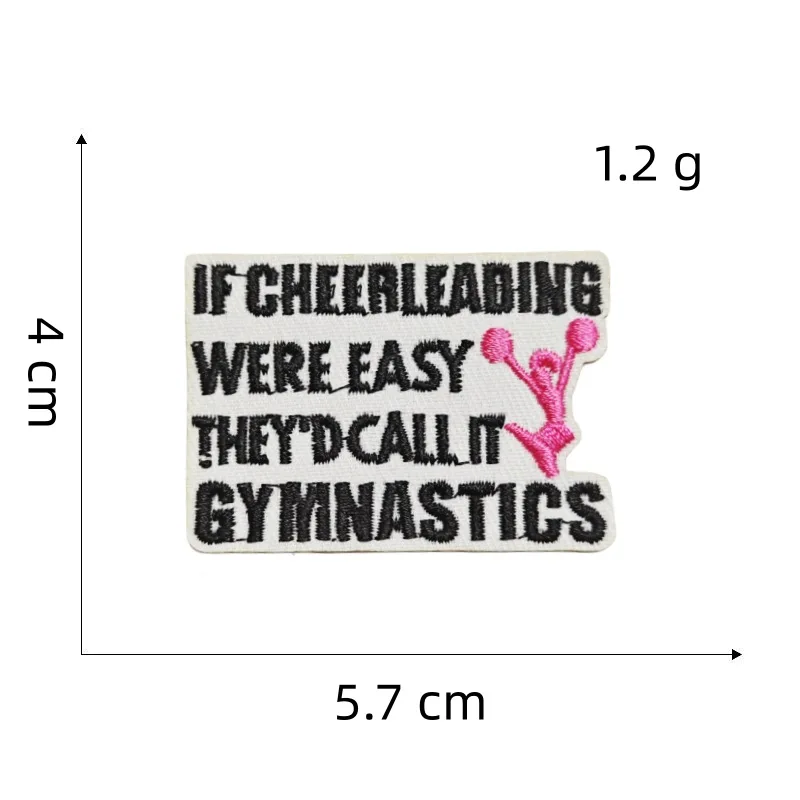 Happy cherleading Team тканевые наклейки спортивные розовые комбинированные вдохновляющие нашивки с железом