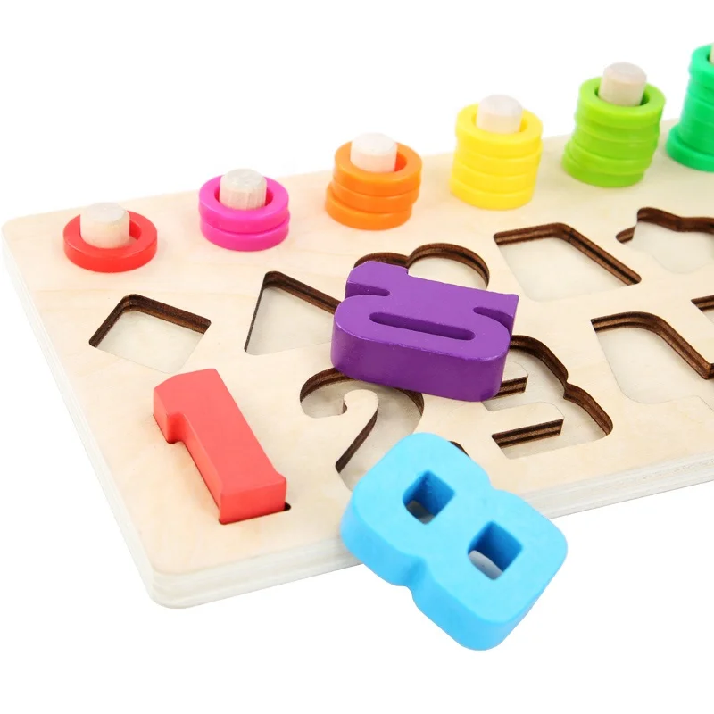  Деревянные игрушки Монтессори геометрическая форма познавательная головоломка развивающие доски