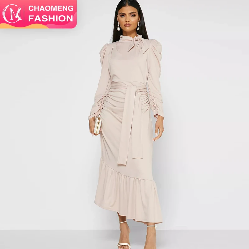  6276 # Eid Mubarek Abaya Дубай Турция хлопок скромное платье мусульманская одежда мусульманские платья для