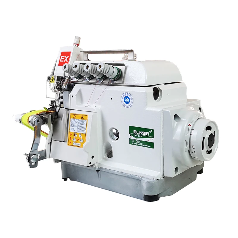 
EX Direct drive 4-thread top with bottom feed overlock sewing machine 