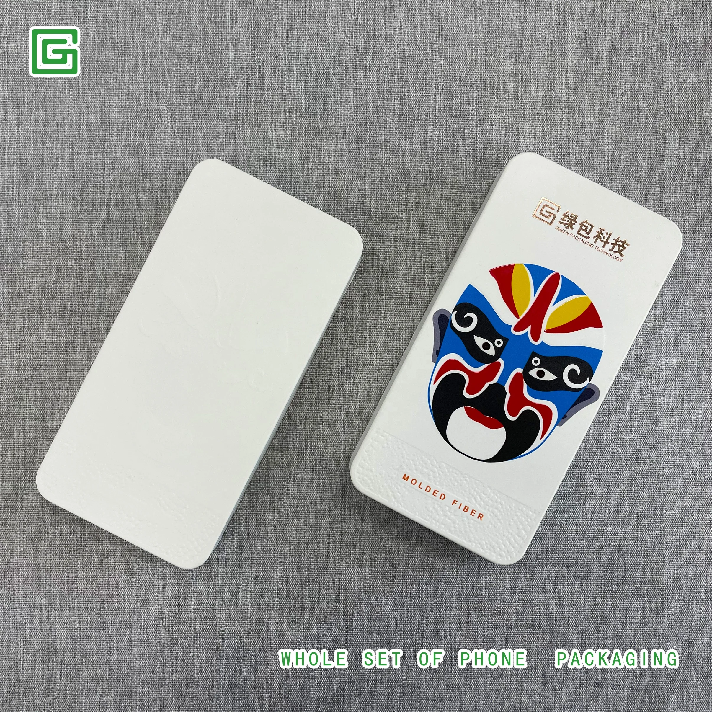 Super Quality Recycled Whole Set Box Mobile Phone Bamboo Paper Box Molded Pulp Packaging For Electronics