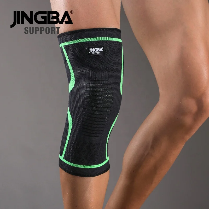 JINGBA OEM/ODM Sports Volleyball Basketball Knee Brace Knee Support Running Knee Pad Compression Protection