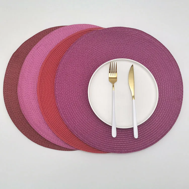pp placemat Handwoven heat shield Spare wash coaster decorative table  mat multi-color option