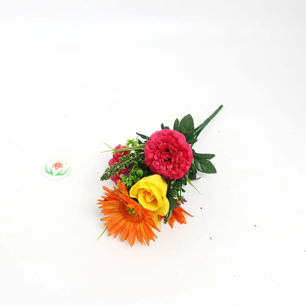 Wholesale Artificial Flowers Funeral Bush Flower for Cemetery Decoration