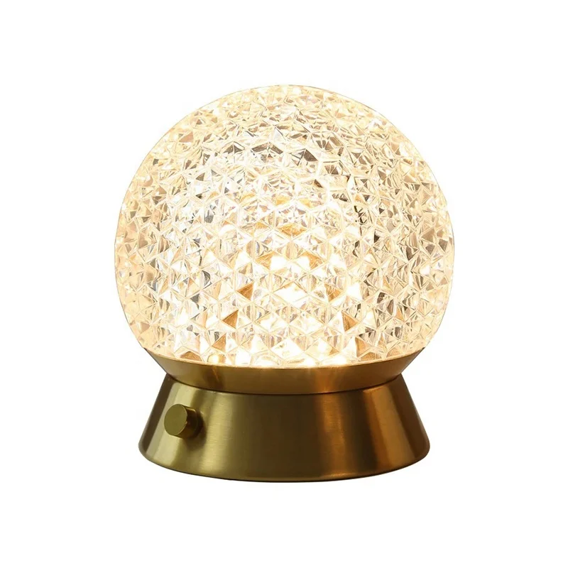 Modern Crystal Table Lamp LED Golden Bar Desk Lamp Luxury Furniture Decoration Table Lamp Restaurant Cafe Bedroom Night Light