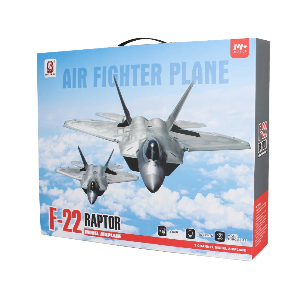 F22 2.4G 375mm 3CH RC Air Plane Flying Model helicopter Aircraft EPP RTF radio control toys with LED Searchlight