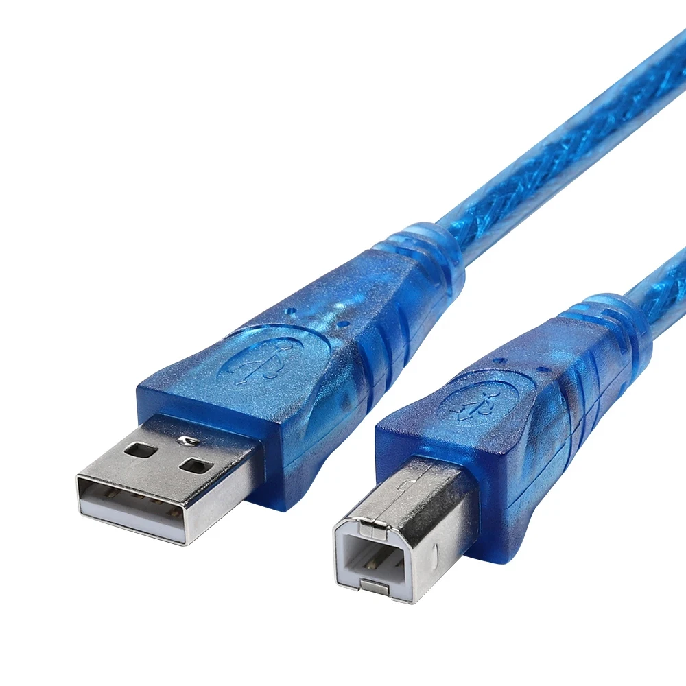 Blue USB2.0 Extension Cable Male to male Extender USB to Printer cable with ferrite core for computer