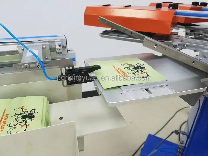 screen printing machine for printing on napkin with the rapidtag