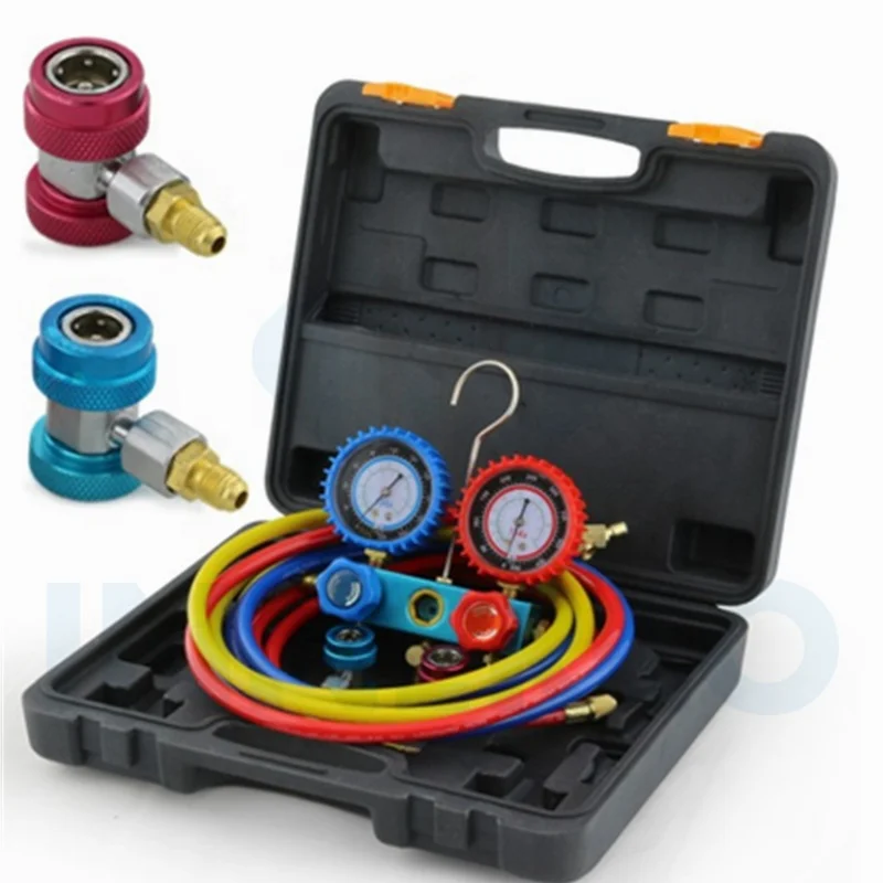 R410A R22 R134a R407C применение HVAC 4 способа манометра
