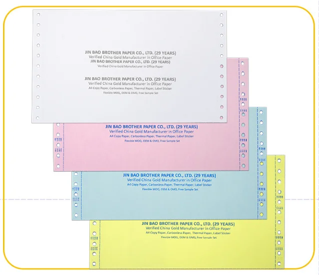 
Paper manufacturer sell wood pulp carbonless paper custom size ncr carbonless paper ream 