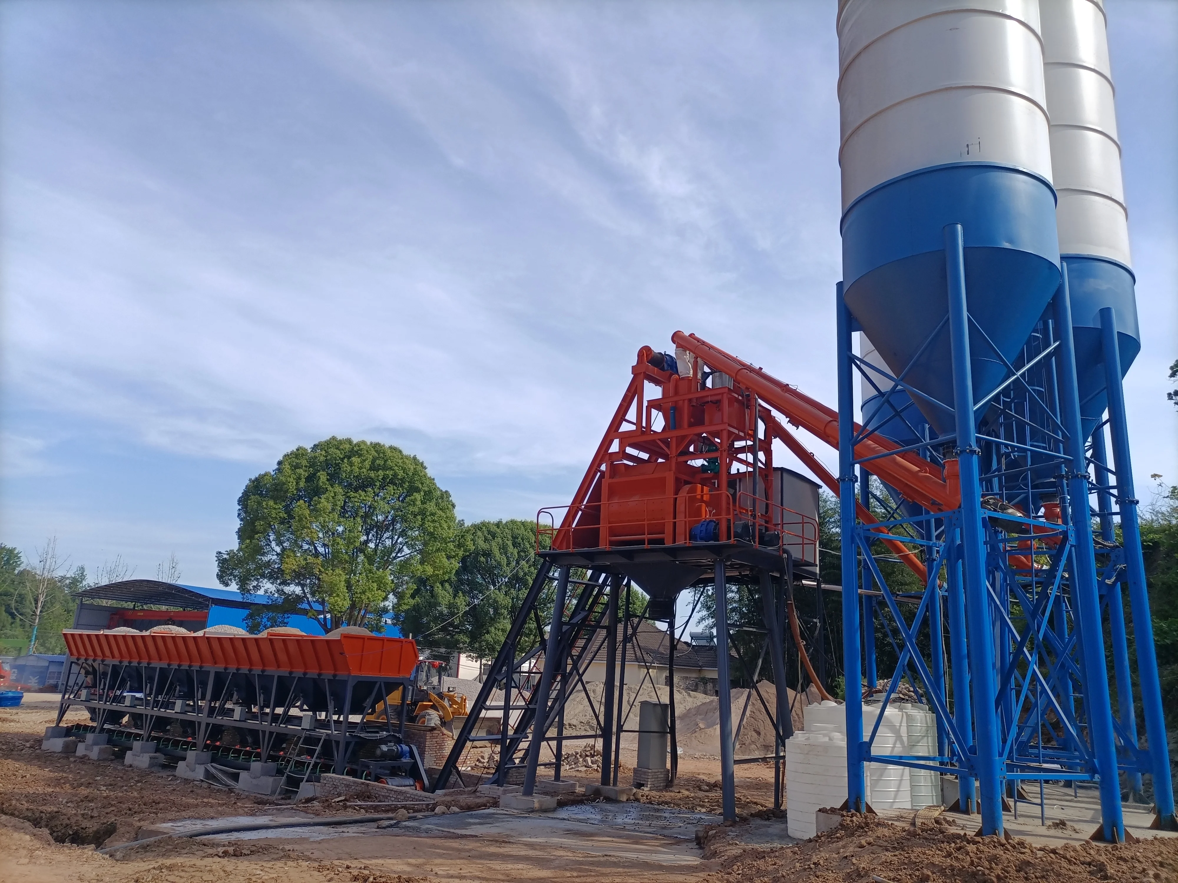 High Efficiency HZS 25/ 35/50/60/75/90 M3 Concrete Mixing Plant batching plant New Condition with Good Price