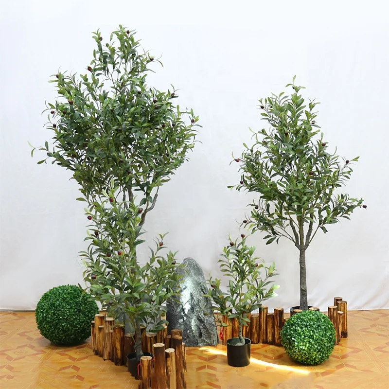 Nearly Natural Olive tree Small 1meter 6 ft Large Artificial Plants Outdoor 9 Feet 8 Ft 2 m Big Potted Faux Olive Tree