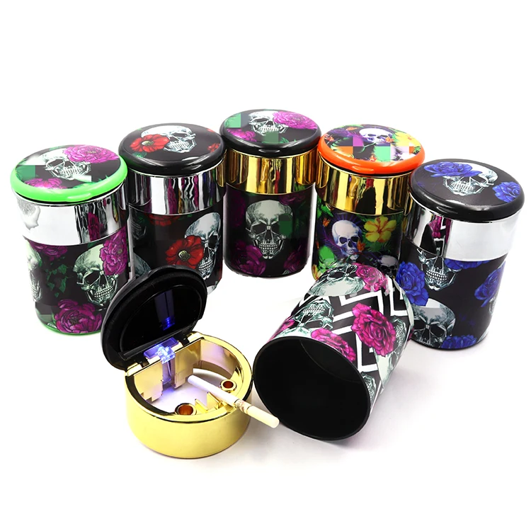 Новинка, лидер продаж, пепельница для автомобиля, синего цвета, из пластика, синяя, светящаяся в темноте, пепельница для сигарет без дыма, аксессуары для курения