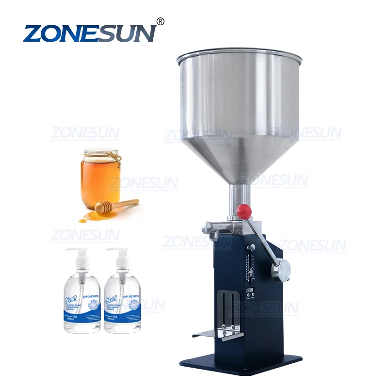 ZONESUN ZS-MGT1S ручной Лосьон косметический арахисовое масло соус медом крем йогурт Меласса консервная банка бутылка машина для наполнения