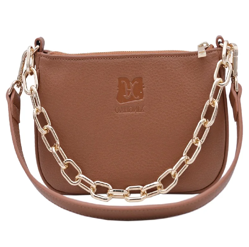 Wholesale custom Solid color small PU leather crossbody bags for women fashion chain shoulder bag ladies handbags