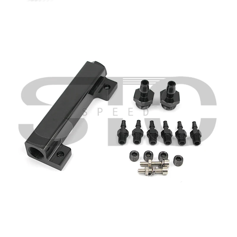 6 Port Vacuum Block Intake Manifold Fuel Gas Wastegate For Turbo Boost NOS