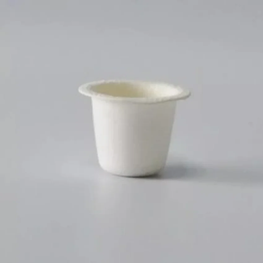 Hot Sale Customization Biodegradable Disposable Sugarcane Bagasse Empty Capsules Cup Coffee