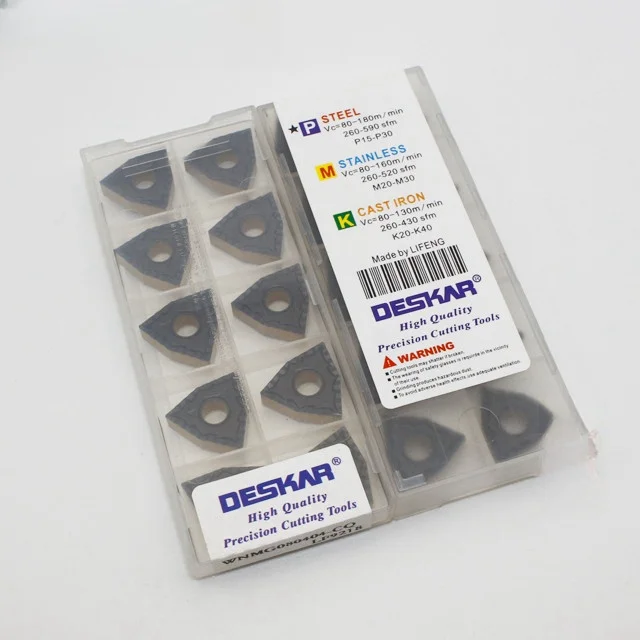 WNMG  WNMG080404/WNMG080408/WNMG080412-CQ LF9218 DESKAR cnc cutting  inserts  machine Original cut carbide turning tools for lathe