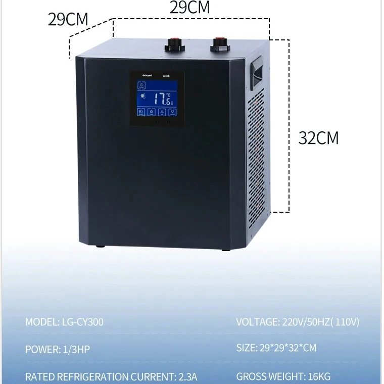 Хит продаж 1/3hp охлаждающие водяные бассейны с дистанционным управлением охладитель для ледяной ванны холодный погружной аппарат сенсорный экран дешевая цена