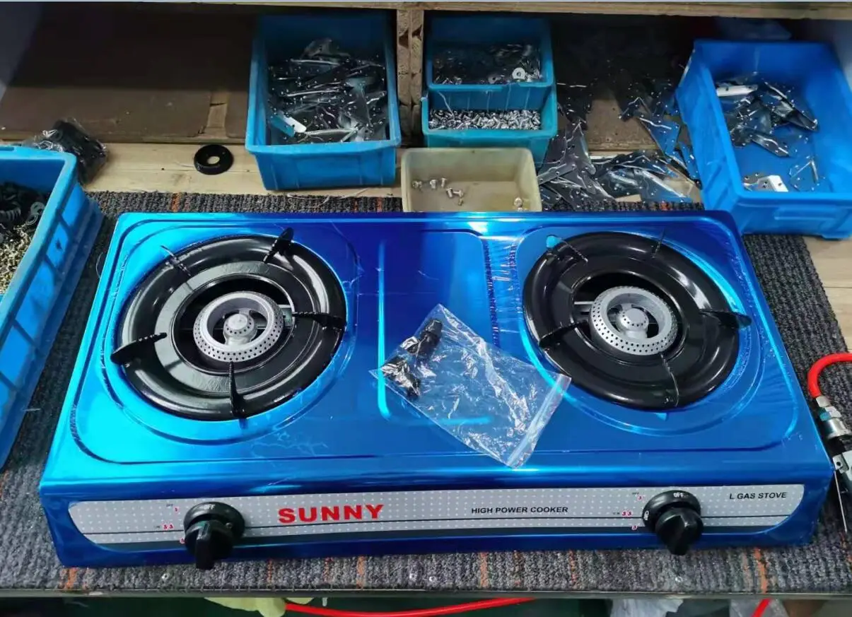 OEM China low price home use kitchen stainless steel gas stove 2 burners for cooking