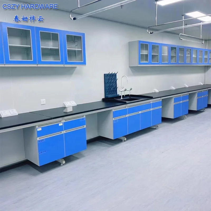 Wholesale School Laboratory Furniture Physical Lab Table with Sink and Drip Racks