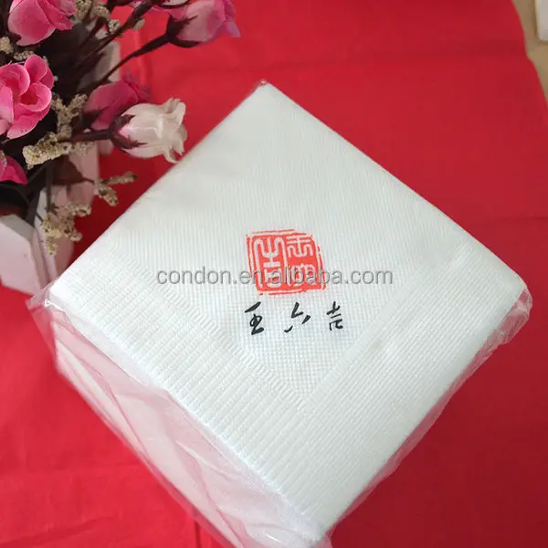 Customized Logo Printed Napkin Tissue Paper Single-Sided Uncoated Writing Paper Dinner Beverage Use Offset Printing Compatible
