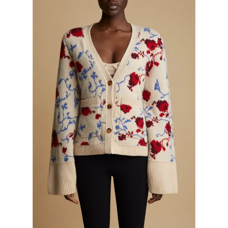 2022 Costom Длинные рукава летучая мышь осень зима хлопка; На не сужающемся книзу массивном жаккардовая ткань с полностью ориентированной нитью кардиган больших размеров женские свитера Кардиган женский свитер