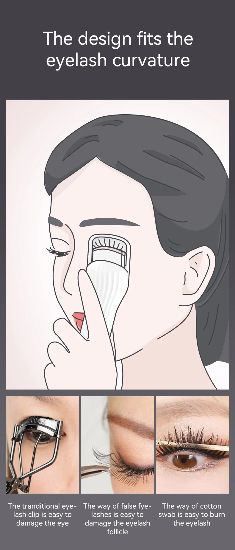 beauty products eyelashes pink plastic heated electric eyelash curler heat 