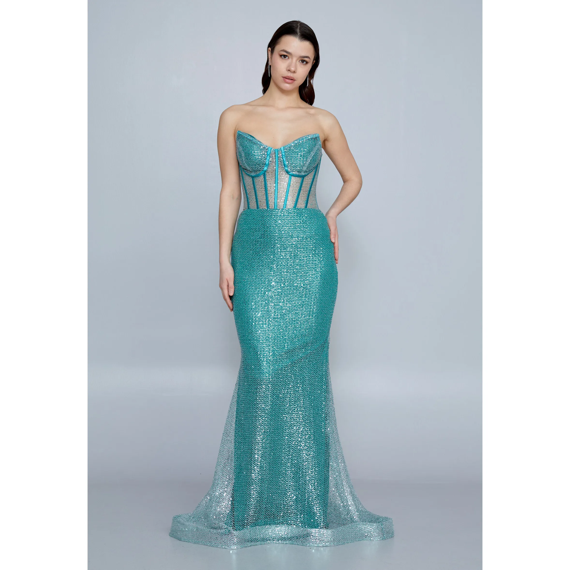 GUGLIELMO BONINI - Abito a sirena con paillettes