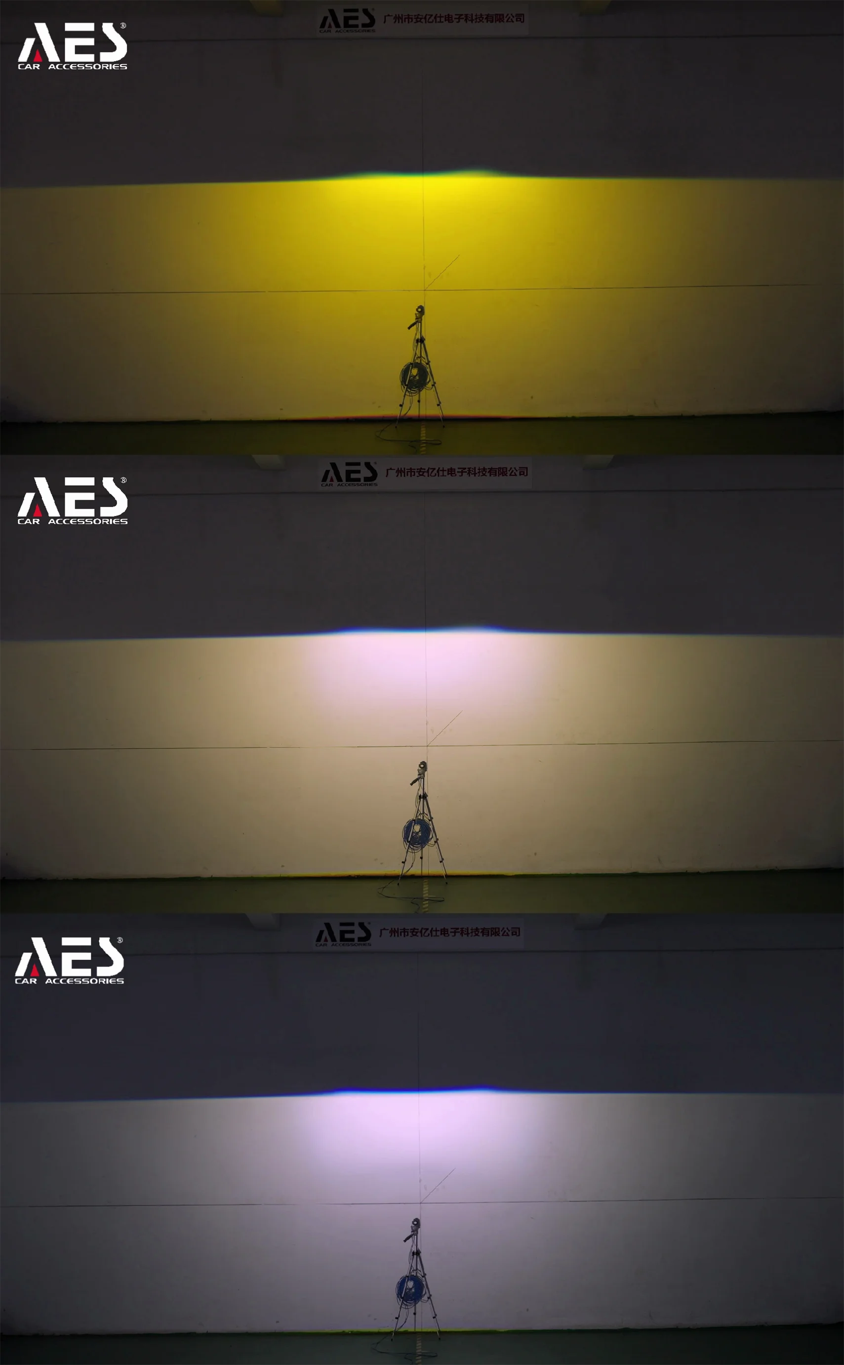 AES nice quality 65W FX  Tri Color  Led  Fog  Lamp  for  H1 H7 H4 9005  9006 car  model