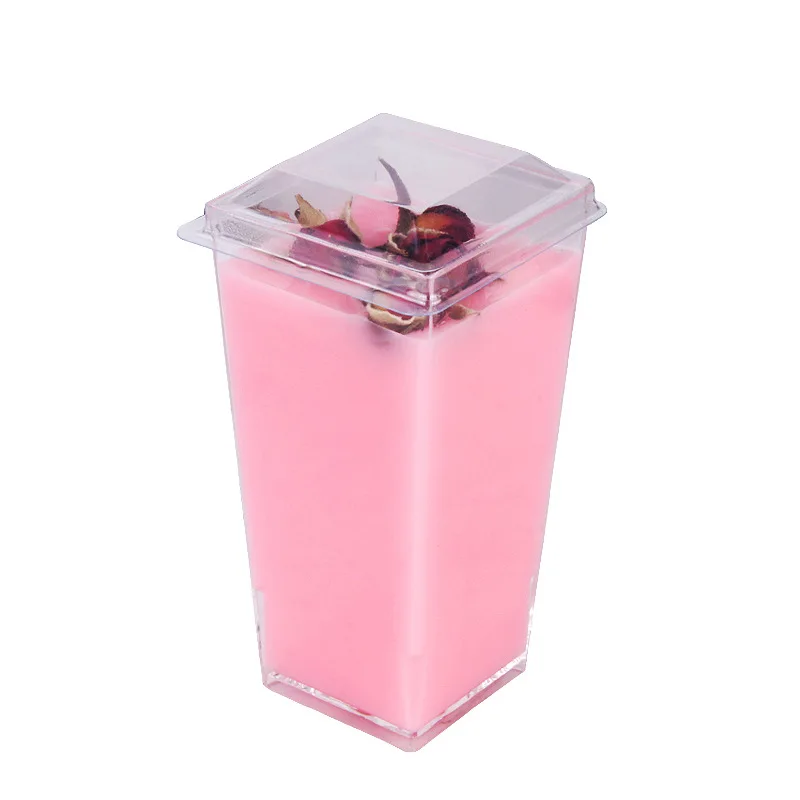 Plastic cup 90ML 180ML square  ice cream dessert cups