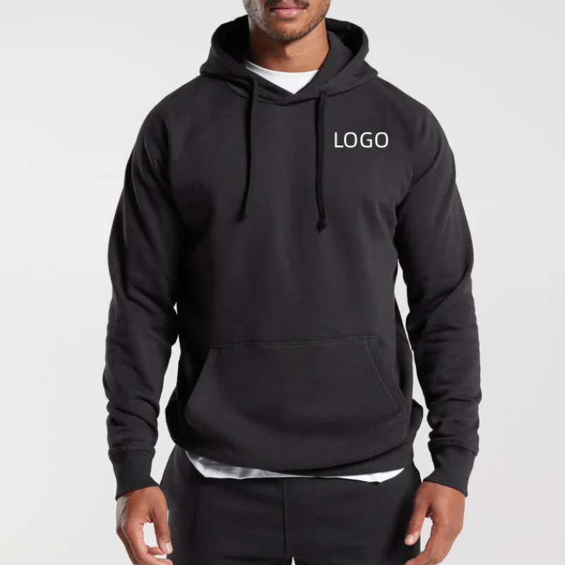 Streetwear Heavyweight Pullover Cotton French Terry Unisex Oversized Custom Puff Print Men Hoodie Sweatshirts