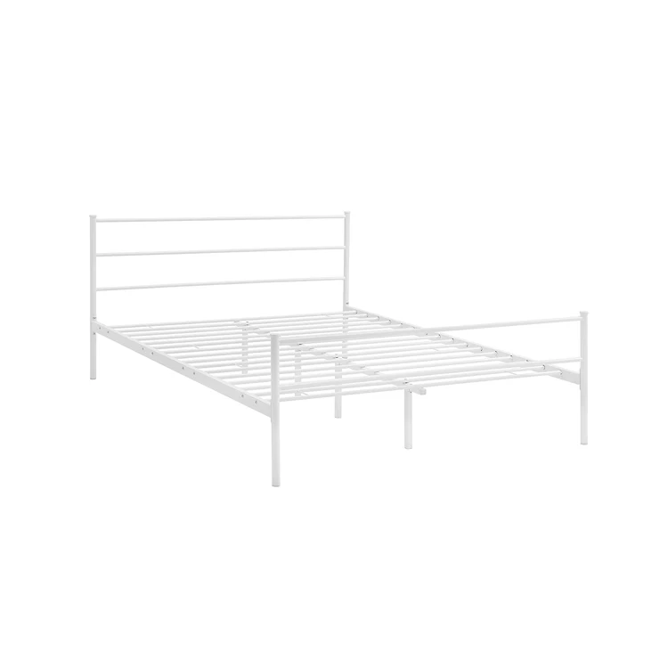
New Design Knock-down Folding Queen Size Metal Bed Frame Bedroom Iron Metal Bed 