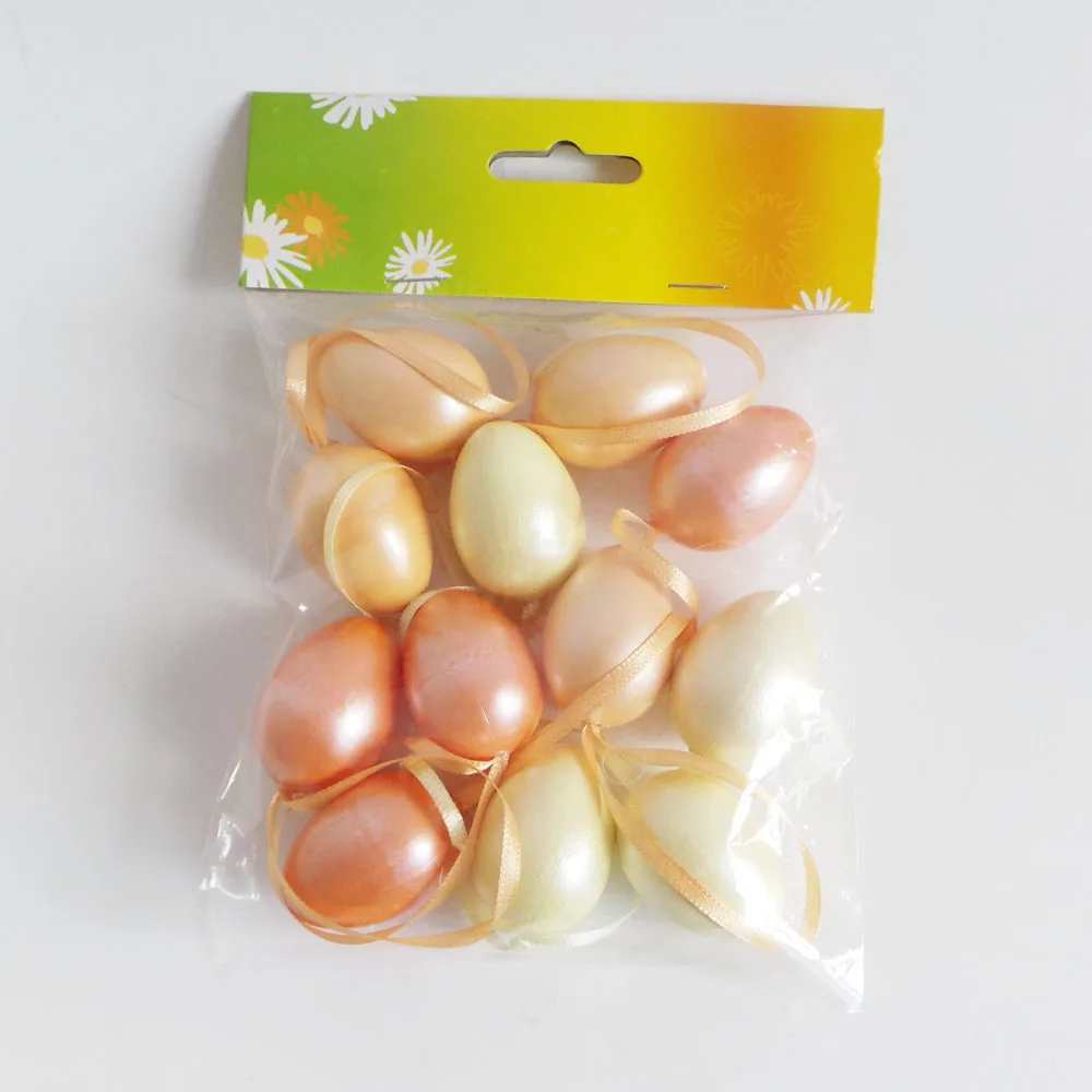 4cm S/12 Pearl Decorative Easter Egg Plastic Ornaments