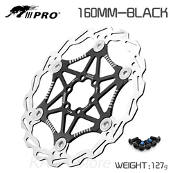 IIIPRO Bike Disc Brake Rotors Ultralight Floating Disc Pads 160mm 180mm 203mm 6/7/8 inches for MTB Bicycle Bike brake disc