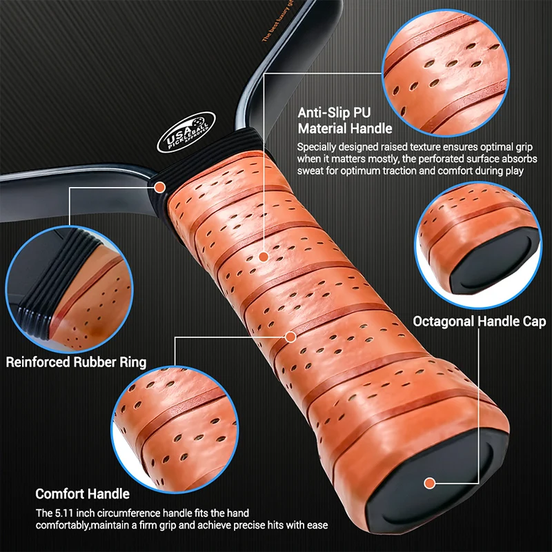 Carbon fiber pickleball paddle new design pickleball racket fabric carbon fiber pickleball paddle