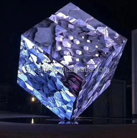 M-shine электронный светодиодный кубический дисплей открытый P3 3 91 волшебный куб P2.5 50*50 см четырехсторонний правый центр управления
