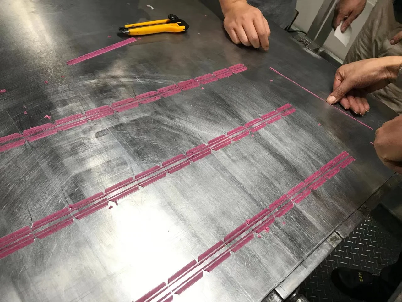 Die Cutting  Pink Fiber Creasing Matrix lastic creasing matrix for die cutting