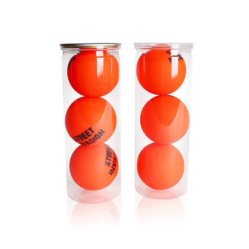 plastic jar manufacturer wholesale empty clear 805ml diameter 75mm tennis ball cans vacumn seal tennis jar with lids