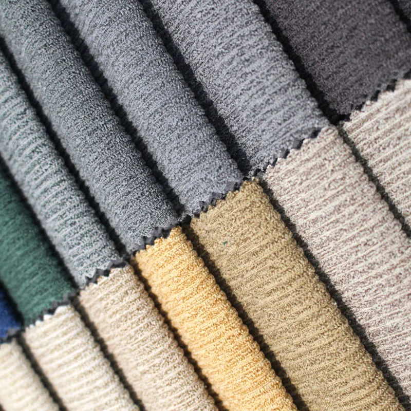 Sample Available Two Tone Polyester Warp Knitted Bonded Cationic Velvet Fabric For Sofa