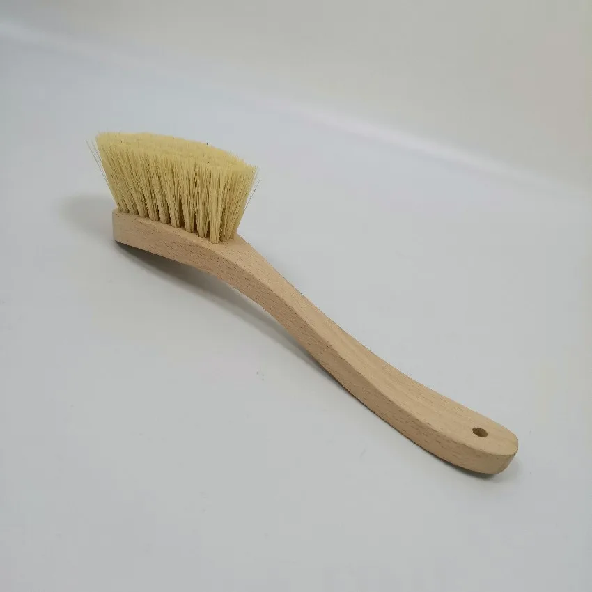 Natural wooden kitchen cleaning tools pan bowl  sisal cleaning dish brush
