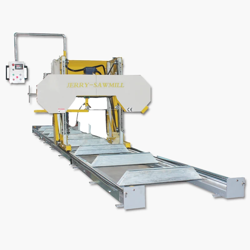 Electric automatic sawmill cheap wood saw machines with wheels fast cutting speed cutting diameter forestry machine