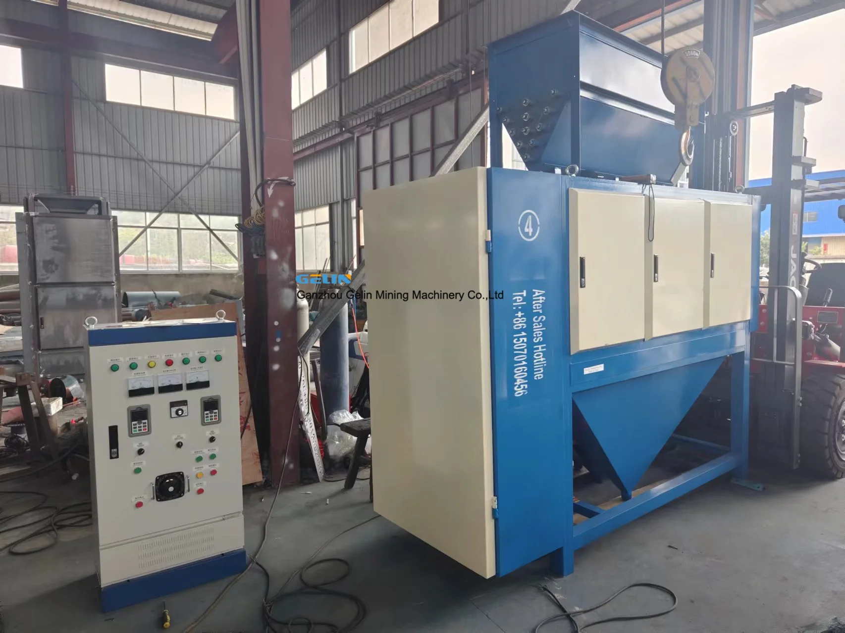 New Design Two Rollers Four Roll Electrostatic Drum Separator for Plastic Copper Aluminum Slag
