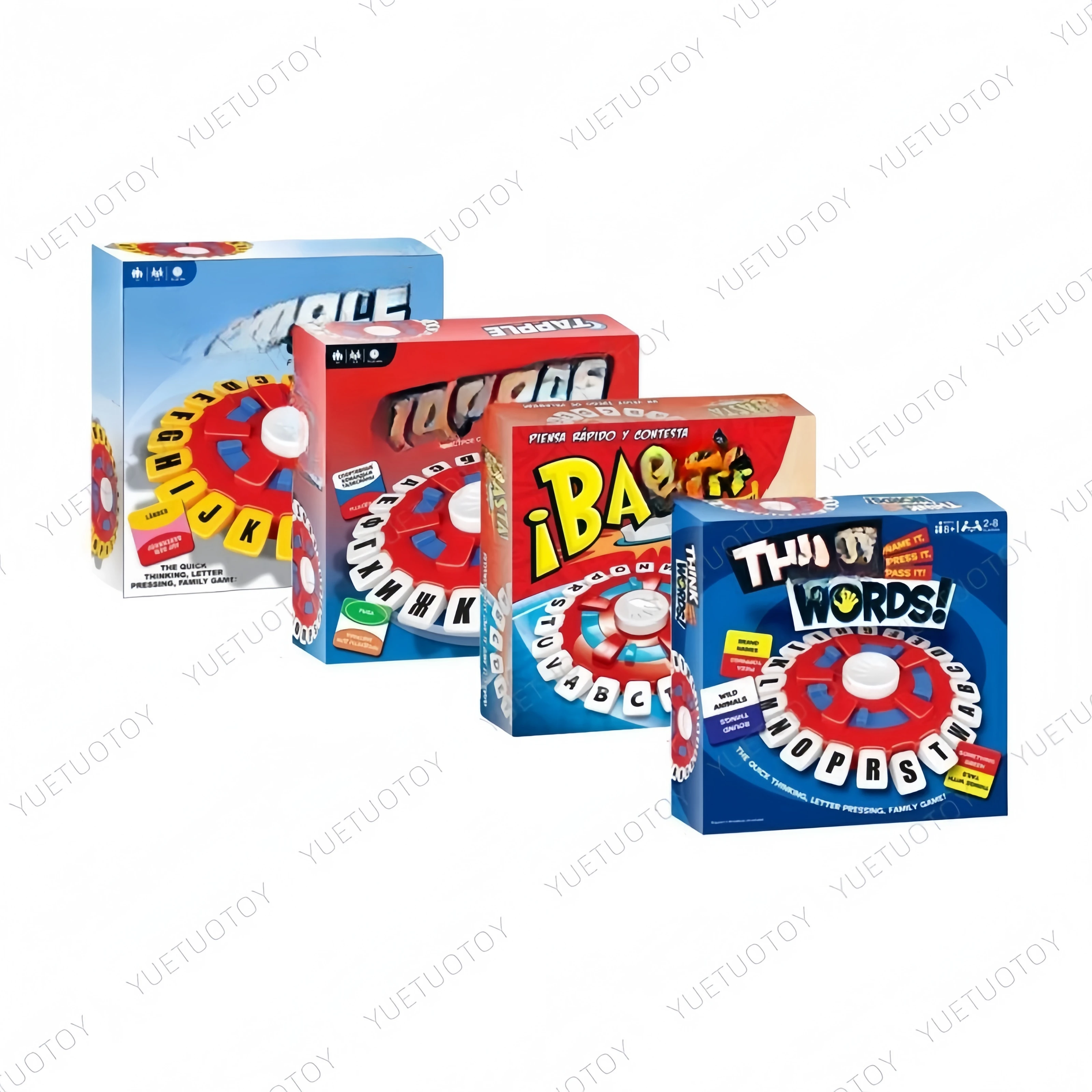 New Hot Spanish English Tapple Fast Paced Word Group Word Board Game Quick Thinking Fun Word Puzzle Learning Game Education Toy