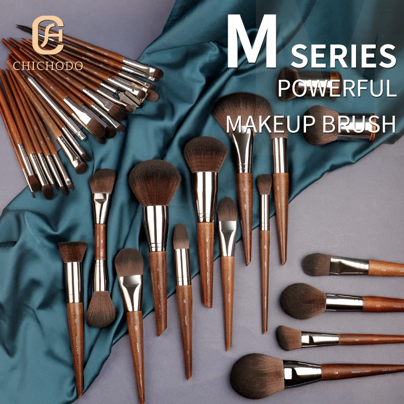OEM High Quality 37Pcs Makeip Brush Set Wood Handle Aluminium Ferrule MUF Series Professional Vegan Makeup Brushes Beauty Tools