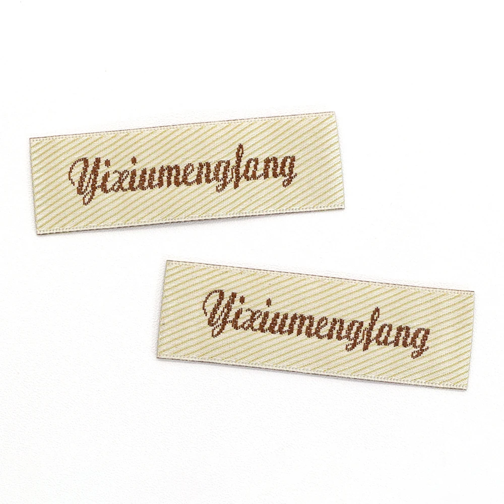 Colored custom printed logo white cotton 100% cotton label