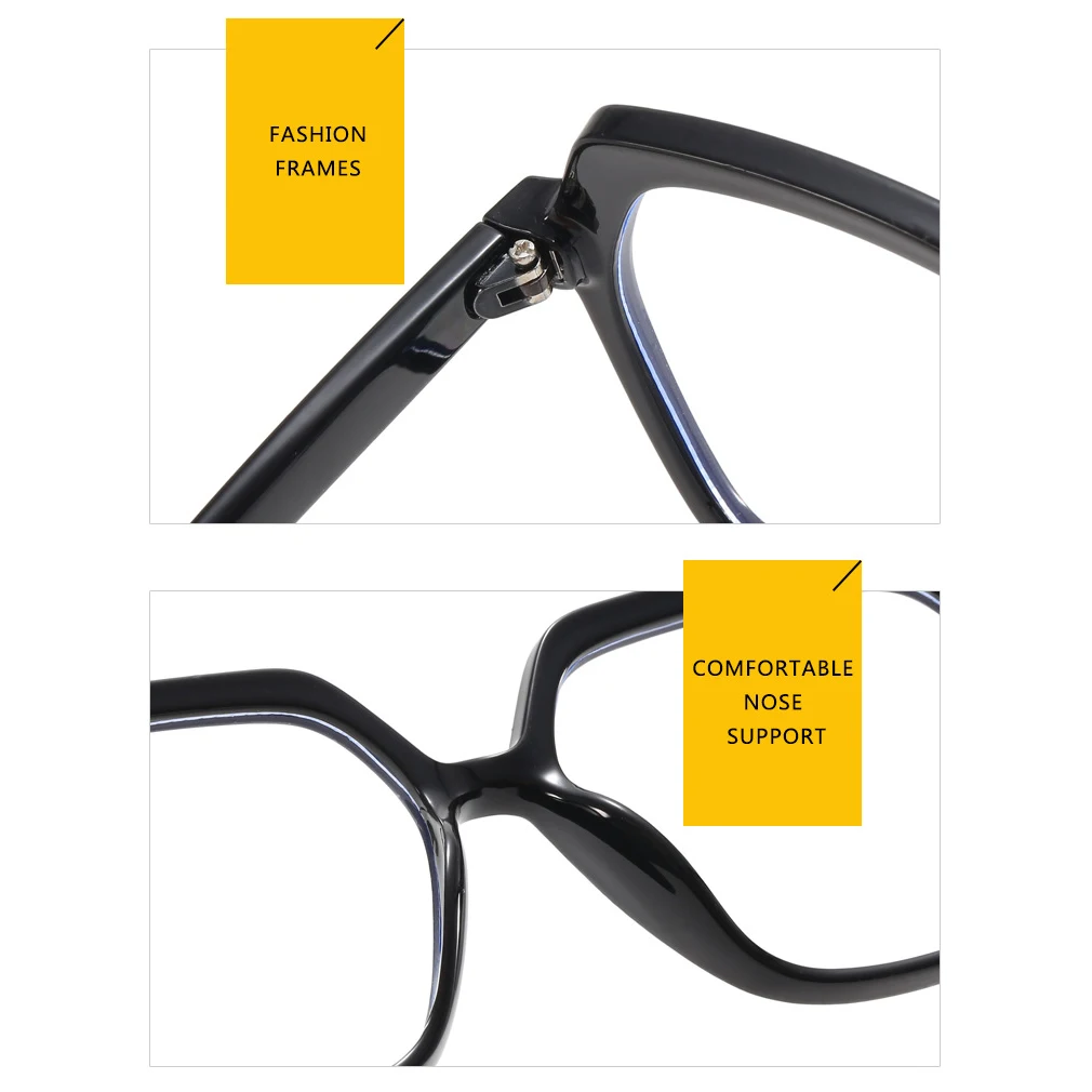 New Outdoor Custom Logo Anti Blue Light Computer Wholesale Manufacturer Square Glasses Eyeglasses Frames Optical Glass