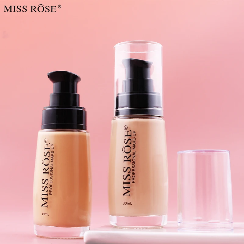 Miss Rose Liquid Foundation Moist Oil Control Face Whitening Long-lasting Conclear Makeup Cosmetics